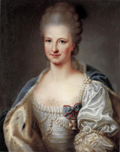 unknow artist Portrait of Amalie of Zweibrucken-Birkenfeld Germany oil painting art